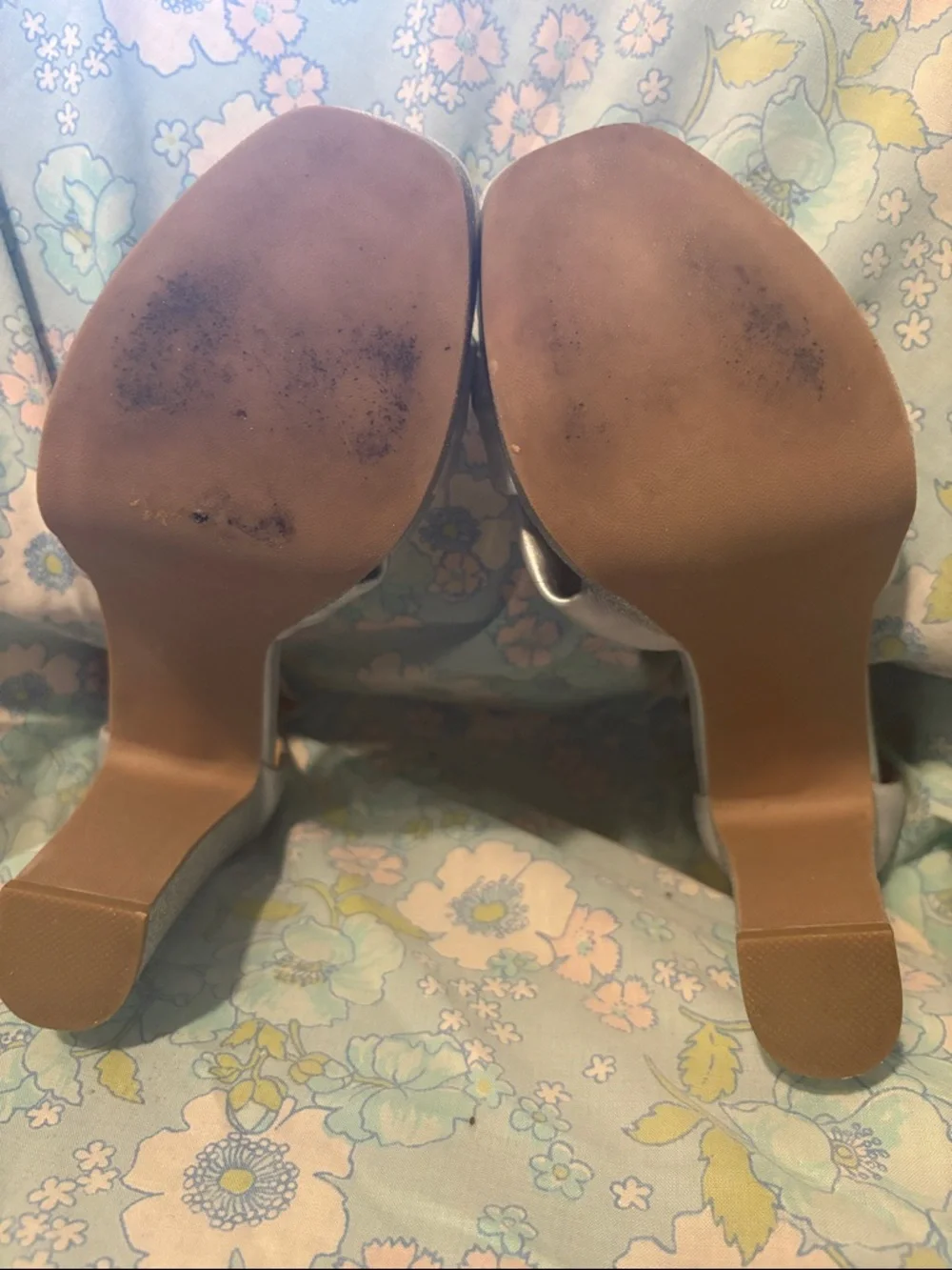 Lauren Conrad Memory Foam Silver Knot Front Platform Sandals